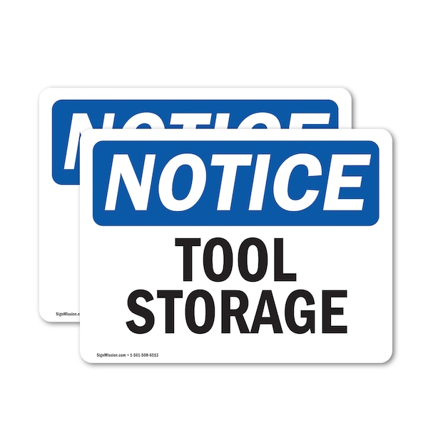 Signmission Tool Storage, 7 in W x Rectangle, Vinyl Decal OS-2PACK-NS-D-57-L-18692 - main
